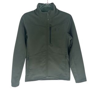 Under Armour Storm Jacket Mens Small Green ColdGear Infrared Softshell Pockets